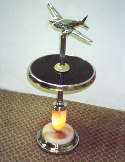 Bespoke non-factory airplane lamp floor model