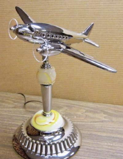 Bespoke non-factory airplane medium table lamp