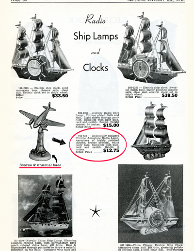 Vintage advert for Airplane Lamp