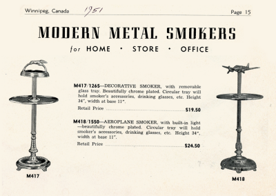 Modern Metal Smokers Ad 1951